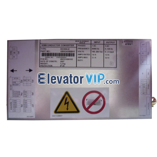 Elevator Door Controller, DCSS5-E Repair, Door Controller DCSS5-E, Elevator Semiconductor Converter Replacement, GBA24350BH1, GCA24350BH10 Elevator Door Controller, DCSS5-E Repair, Door Controller DCSS5-E, Elevator Semiconductor Converter Replacement, GBA24350BH1, GCA24350BH10