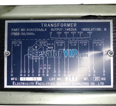 Elevator Transformer 1453VA 50/60Hz, OTIS Lift Transformer, Elevator Transformer Supplier, Elevator Transformer Manufacturer, Elevator Transformer Exporter, Elevator Transformer Factory Price, Wholesale Elevator Transformer, Buy Quality & Original Elevator Transformer, Cheap Elevator Transformer for Sale, KCA225AAL4