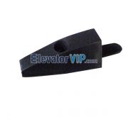 Escalator Plastic Black End Cap of Skirt Brush, Escalator End Cap of Skirt Brush Black, Escalator Safety Brush End Cap, Escalator End Cap of Safety Brush,  Escalator End Cap of Skirt Brush Right-hand Width 28mm, XAA273CR2