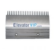 Escalator Step Comb Plate, Escalator Comb Plate Aluminum, Escalator Comb Plate Left Part, Escalator Step Comb Plate 24 Teeth L206.39mm W132.64mm Center of Holes 101.7mm, Escalator Comb Segment, Escalator Step Comb Plate,  XAA453BJ3