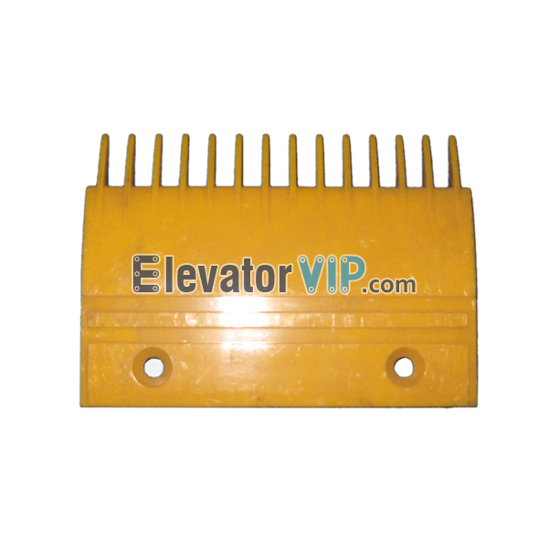 Escalator FT Comb Plate, FO Escalator Comb Plate, Escalator Right Comb Plate, Escalator Comb Plate 14 Teeth PC Material, Escalator Comb Plate Yellow, Escalator Comb Plate Length 204.3mm, OTIS Escalator Comb Plate, Escalator Comb Plate Supplier, Escalator Comb Plate Manufacturer, Escalator Comb Plate Exporter, Cheap Escalator Comb Plate for Sale, Wholesale Escalator Comb Plate Supplier, Escalator Comb Plate Factory Price, XAA453P2