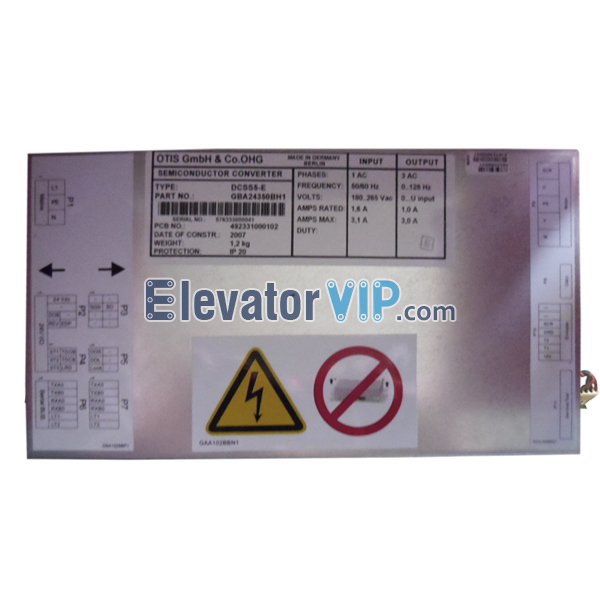 OTIS Elevator Door Controller, OTIS DCSS5-E Repair, OTIS Door Controller DCSS5-E, OTIS Elevator Semiconductor Converter Replacement, GBA24350BH1, GCA24350BH10, OTIS Elevator Door Controller Supplier, OTIS Elevator Door Controller Manufacturer, OTIS DCSS5-E Supplier