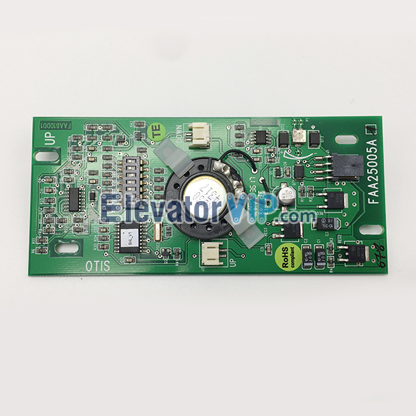 Otis France 2000 Elevator Arrival Gong PCB with Buzzer, Otis Elevator Arrival Gong Indicator Board, OTIS Elevator Hall Indicator PCB, FAA25005A1