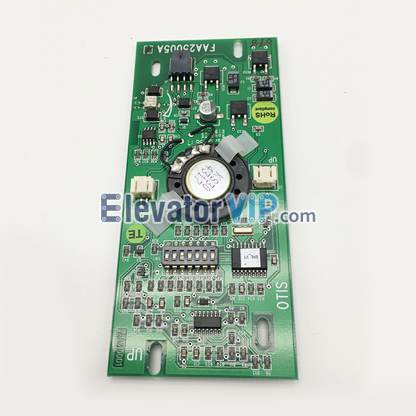 Otis France 2000 Elevator Arrival Gong PCB with Buzzer, Otis Elevator Arrival Gong Indicator Board, OTIS Elevator Hall Indicator PCB, FAA25005A1