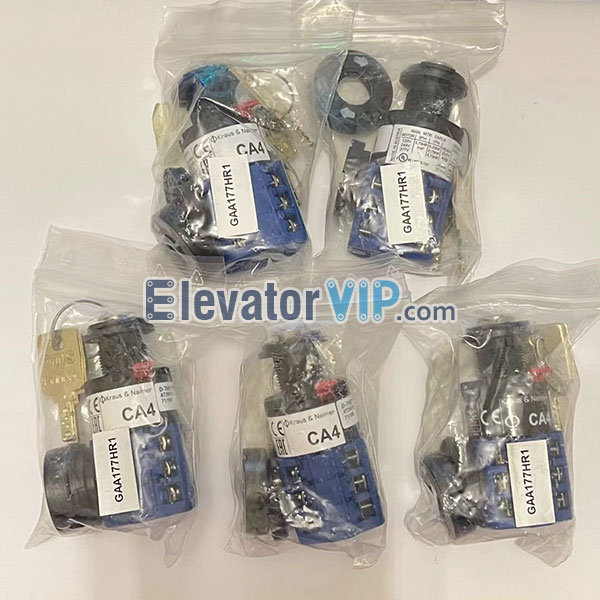 OTIS Escalator Power Key Switch, OTIS Escalator Power Supply Switch, 506 Escalator Switch CA4, GAA177HR1, GAB26220AM5, D-7H87*01