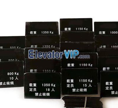 Elevator Name Plate Badge, Elevator Data Code Tag in Car, Copper Elevator Name Plate Badge, Stainless Steel Elevator Name Plate Badge