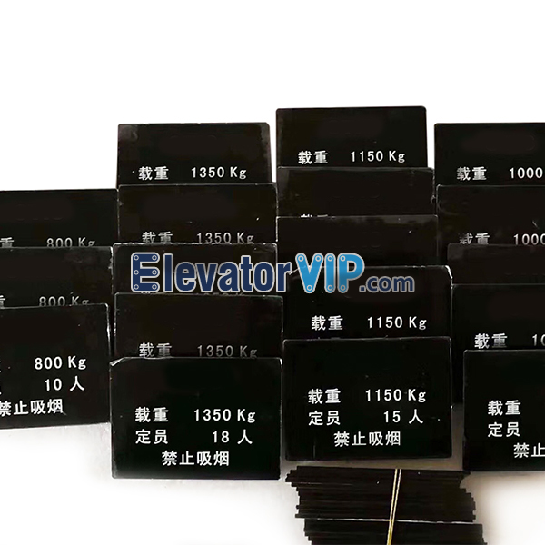 Elevator Name Plate Badge, Elevator Data Code Tag in Car, Copper Elevator Name Plate Badge, Stainless Steel Elevator Name Plate Badge