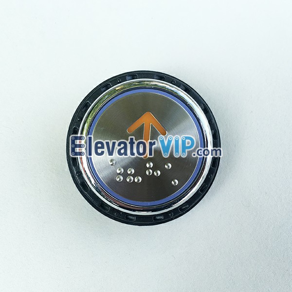 PB28Y311, KA313, OTIS Elevator Push Button, OTIS Lift Button DC24V, Elevator Push Button with Orange Red Light, Lift Push Button with Braille, Elevator Stainless Steel Push Button, 37mm Hole Elevator Button, OTIS Push Button with 4-Pin Wire Connector, OTIS Elevator Push Button Manufacturer, Elevator Push Button Factory Price, Wholesale Lift Push Button