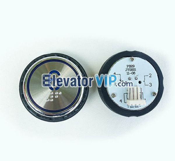 OTIS Elevator Push Button, PB29 JY0001 Push Button, OTIS Lift Push Button with Blue Light, Elevator Braille Character Push Button, Lift 37mm Hole Push Button, Elevator Push Button 4-Pin Connector Plug-in, Elevator Push Button Wire Cable, PB29Y311, Elevator Push Button with DC24V, PB29JY0001, Elevator Push Button Factory Price, Elevator Push Button Manufacturer