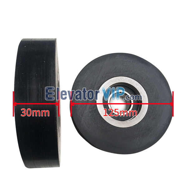 ThyssenKrupp Lift Car Roller Wheel, Thyssen Elevator Car Roller, Elevator Car Roller 6205RZ Bearing, ACLA-WERKE Lift Roller Wheel, Replace ACLA-WERKE 6205ZZ Rolelr Spare Part, Elevator Polyurethane Roller, Elevator Car Roller Wheel Manufacturer, Elevator Roller Factory Price, Lift Roller 125*30*6205, Lift Roller Dimension 125*25*6205