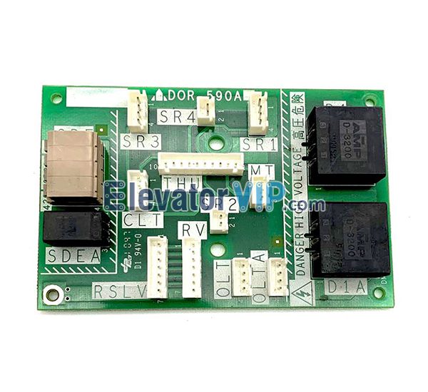 Mitsubishi Machine-Room-Less Elevator Door Motor Drive Board, Mitsubishi MRL Door Machine Interface Board, Mitsubishi Lift Interface Communication Motherboard, Mitsubishi Door Motor Interface Extension Board, Mitsubishi Elevator Door Machine Interface Circuit Board, Mitsubishi Lift Extension Board for Car Top, DOR-590A, DOR-590B, DOR-590, Mitsubishi Elevator Door Motor Board Supplier