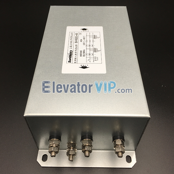 Elevator Noise Filter, Elevator Inverter Noise Filter, Elevator Filter, SH920-45, SH960-45, EMC Filter, Elevator Inverter 3-phase Input Filter, Escalator Electric Rejector, Escalator Electric Filter, Elevator Filter 45A, SH920-5, SH920-8, SH920-16, SH920-30, SH920-45, SH920-75, SH920-100, SH920-120, SH920-150, SH920-200, SH920-250, SH920-300, SH920-350, SH920-420, SH920-500, SH920-630, SH920-800, SH960-5, SH960-8, SH960-16, SH960-30, SH960-45, SH960-60, SH960-75, SH960-100, SH960-120, SH960-150, SH960-200, SH960-250, SH960-300, SH960-350, SH960-420, SH960-500, SH960-630, SH960-800, SunHenry Filter, Elevator Inverter Filter in Zambia