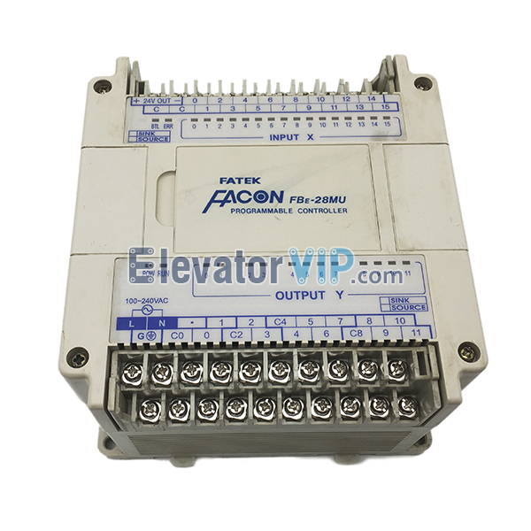 FATEK PLC, FATEK FBE-28MU Module, FBE-28MU, FBE-28MUT, FBE-28MU Programmable Controller, FBE-28MU PLC Programming Cable, Fuji Elevator Logic Controller, FATEK PLC Supplier, Cheap FATEK PLC with Factory Price, USB-FB-232P0-9F, FATEK RS232 Adapter