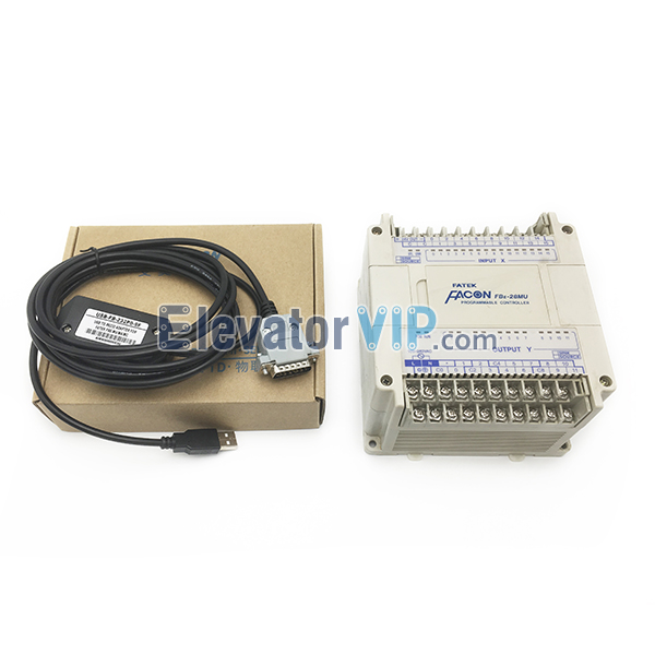 FATEK PLC, FATEK FBE-28MU Module, FBE-28MU, FBE-28MUT, FBE-28MU Programmable Controller, FBE-28MU PLC Programming Cable, Fuji Elevator Logic Controller, FATEK PLC Supplier, Cheap FATEK PLC with Factory Price, USB-FB-232P0-9F, FATEK RS232 Adapter