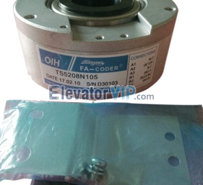 Fujitec Elevator Rotary Encoder, Elevator Traction Machine Encoder, Tamagawa Rotary Encoder, FA-CODER Encoder, Lift Main Motor Encoder, TS5208N103, TS5208N105, Elevator Encoder Supplier