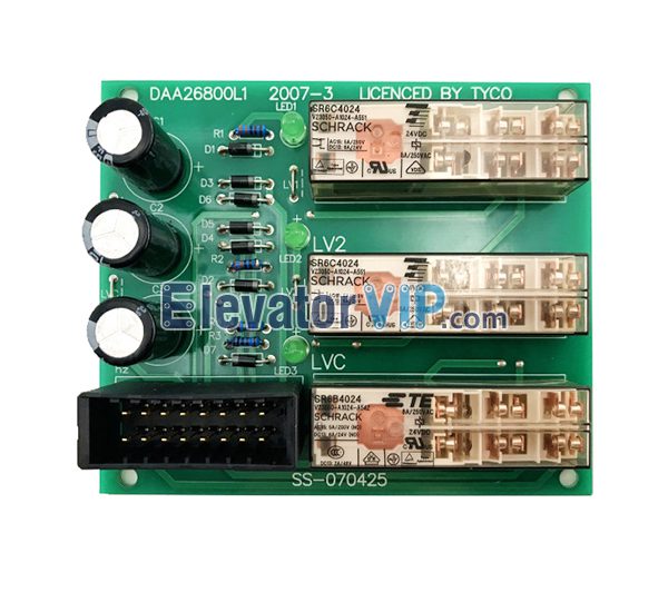 Otis Elevator Door Bypass Control Module, OTIS Elevator Relay Board, OTIS Lift Lift Re-leveling PCB, Elevator Module Relay Motherboard, DAA26800L1, DBA26800L1, Elevator Relay Board Supplier