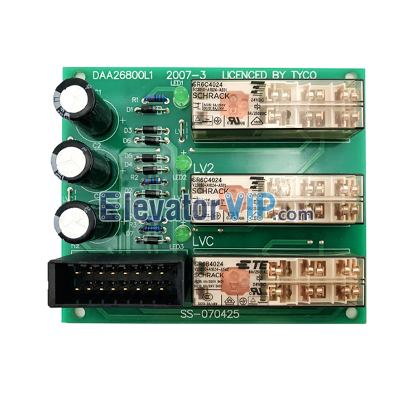 Otis Elevator Door Bypass Control Module, OTIS Elevator Relay Board, OTIS Lift Lift Re-leveling PCB, Elevator Module Relay Motherboard, DAA26800L1, DBA26800L1, Elevator Relay Board Supplier