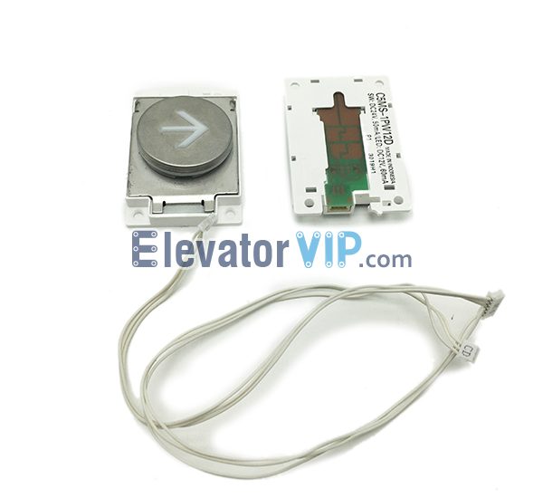 C5MS-1W12D, C5MS-1PW12D, C5MS-1B12D, KAN-J1810B, Mitsubishi Elevator HOP Push Button, Mitsubishi Elevator LOP Push Button