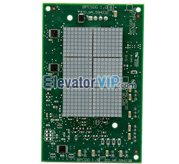 Schindler 5400 Elevator LOP Display, Schindler Elevator HOP Display PCB, Schindler Lift Display Board, ID.NR.594229, ID.NR.594230, ID.NR.594231, ID.NR.594232