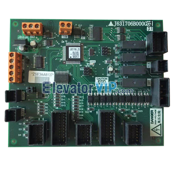 Mitsubishi K-type Escalator Control PCB, Mitsubishi Escalator Control Board, J631706B000G51, J631706B000G61, J631706B000G01, J631706B000G02