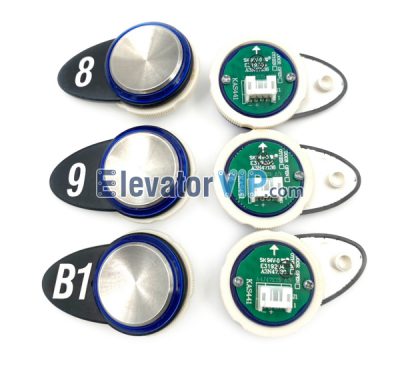 OTIS GEN2 comfort Elevator Push Button, OTIS Lift Push Button Supplier, KAS441, A3N47136, A4J47135, OTIS Elevator Blue Lights Push Button, OTIS Elevator Push Button Green Illumination