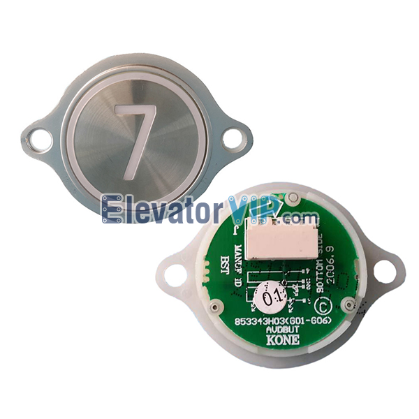BST Elevator Push Button, KONE Elevator Push Button, 853343H03, 853343H04, KONE Lift Push Button Red Lights, White Lights KONE Elevator Push Button