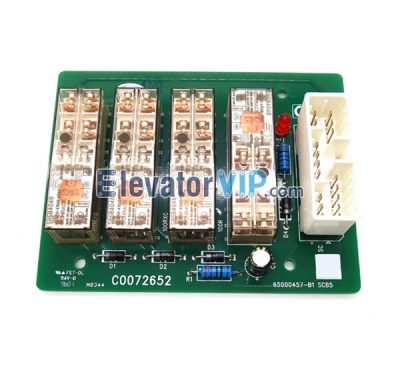 Hitachi Elevator Control Cabinet Relay Board, C0072652, 65000457-V20, SCB5 PCB, 65000457-B, 65000457-B1