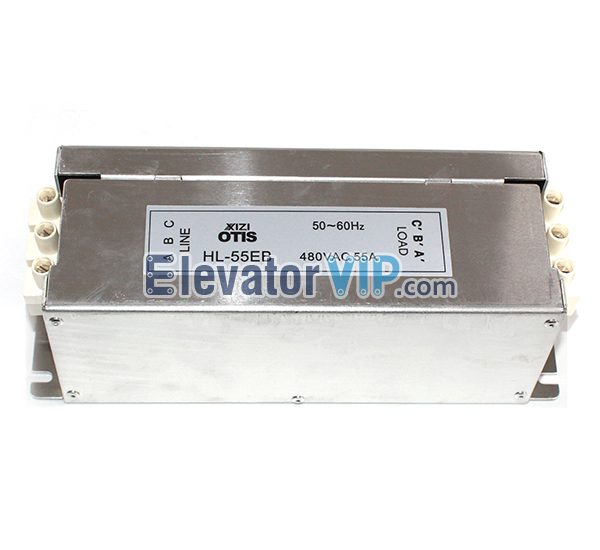 OTIS Elevator Noise Filter, HL-55EB, Elevator Filter Supplier, Filter 480VAC 55A