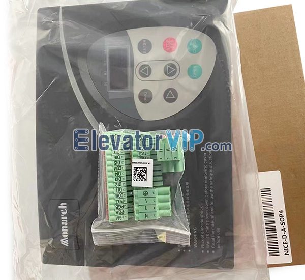 Monarch Elevator Door Motor Controller, Monarch NICE900 Lift Door Drive Inverter, NICE-D-A-SOP4, NICE-D-A-SOP2, NICE-D-A-S0P4-F2, NICE-D-A-SOP7