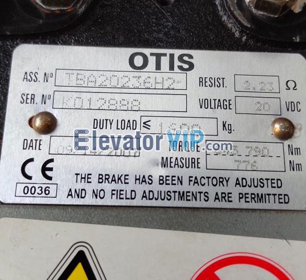 OTIS GEN2 Elevator Brake Magnet, TBA20236H2, TAA20236H2, TAA416AV