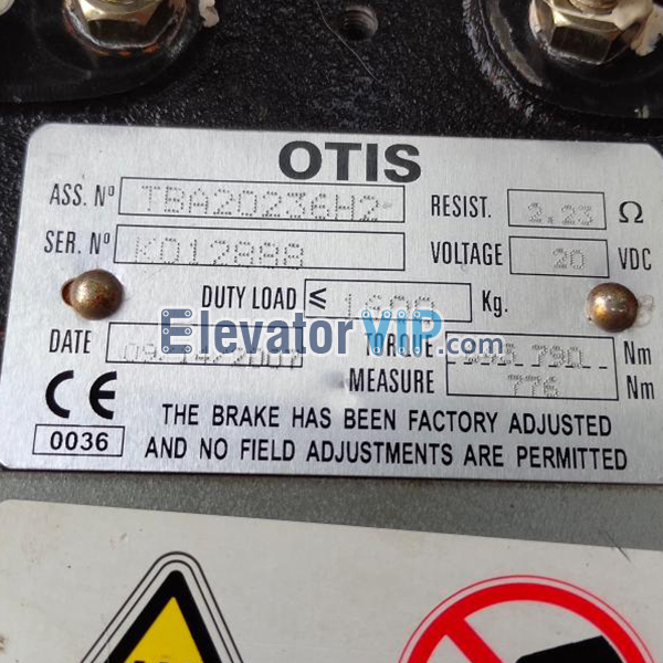 OTIS GEN2 Elevator Brake Magnet, TBA20236H2, TAA20236H2, TAA416AV
