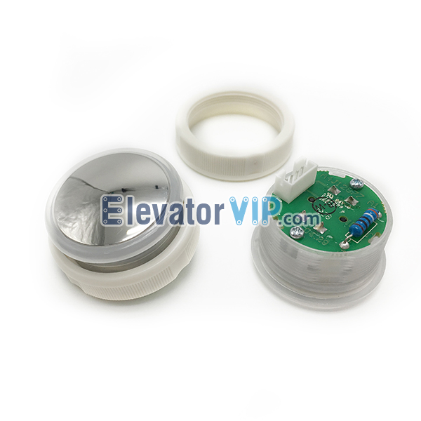 BST Elevator Push Button, Elevator Push Button Supplier, Elevator Push Button Stainless Steel Mirror Arc Surface, BST Lift Push Button Arc Surface White Light, A4J12877 A1, A34J12877 A1, A4J12877A1