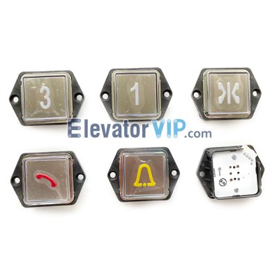 BST Square Elevator Push Button, A4J19277, A4N19278