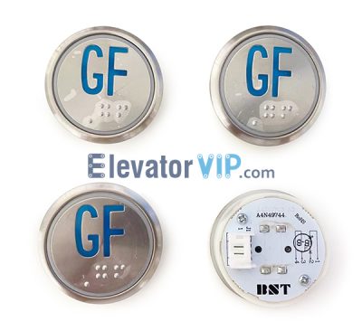 Otis Elevator Push Button, BST Lift Push Button Blue Light, BST Lift Push Button Orange Lights, A4N49744, A4J49743