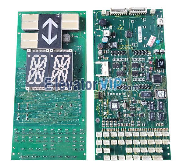 5400 Elevator Cabin LOP Indicator, 5400 Lift Car LOP Display PCB, ID.NR.591714, ID.NR.594398, LONCOPE 1.Q