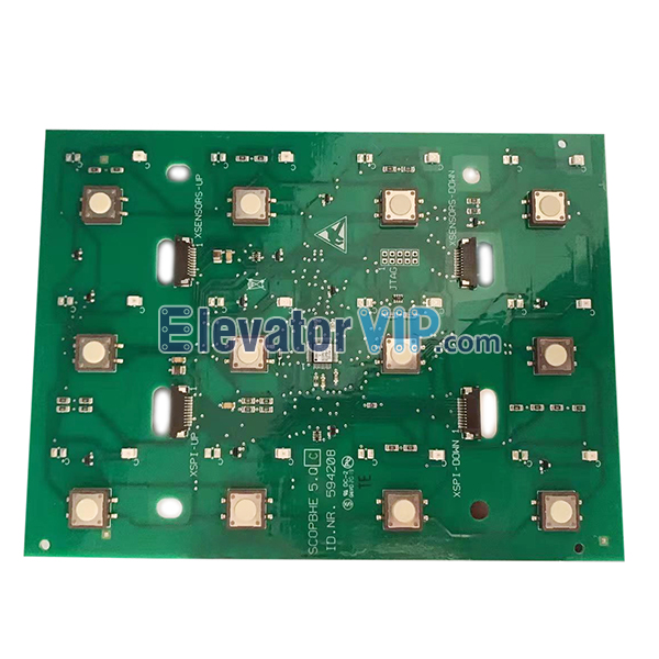 3300 Elevator COP Push Button Board, SCOPBHE 5.Q, ID.NR.594208, ID.NR.594209