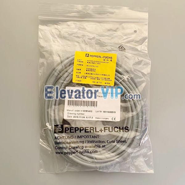 PEPPERL+FUCHS Elevator Female Connector, Pepperl+Fuchs Cable Supplier, V1-G-7M-PVC