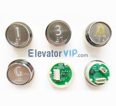 922953H02(G01-G06), 922963H01, 922973H02, KONE Elevator Push Button AUSBUT, KONE Lift Push Button Braille, KONE Lift Push Button White Light