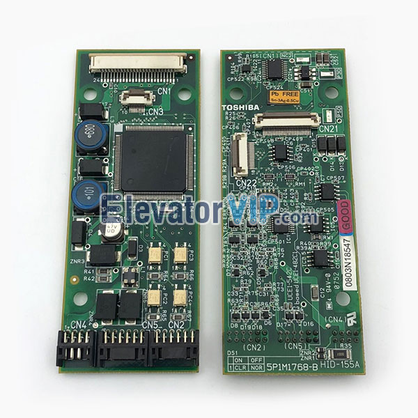 Toshiba Elevator CV330 LOP Board, Toshiba Elevator HOP Indicator PCB, HID-100A, HID-155A, 5P1M1768-B