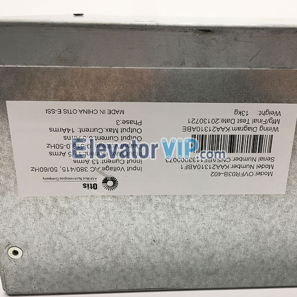 OTIS Elevator Drive Inverter, ReGen Elevator Inverter, OVFR03B-402 Inverter, KAA21310ABF1, KCA26800ABS8