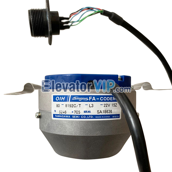 KONE Elevator Tractor Encoder, KONE Elevator MX14 Drive Machine Rotary Encoder, KM1331189, TS5246N705