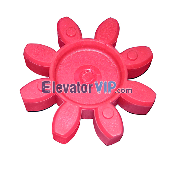 EC-SW Traction Machine Elastic Coupling, 3R71947B, TAA215F3, GS65 Elastic Coupling, Otis Elevator 18ATF Traction Machine Rubber Block Red Color, Rubber Buffer Coupling for 18ATF Geared Hoist Machine, Otis Traction Machine 18ATF Elastic Coupling, Elevator Tractor Elastic Coupling Supplier