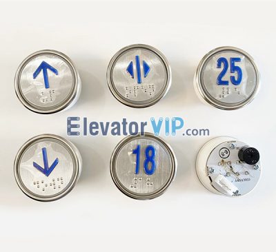 BST Elevator Push Button, SJEC Elevator Push Button, BST Lift Push Button Buzzer, Elevator Push Button Braille, A4N43669, A4N59797