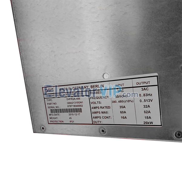 Otis Elevator Inverter, OTIS Elevator Semiconductor Converter, Otis Elevator Drive 26KW, GBA21310GN1