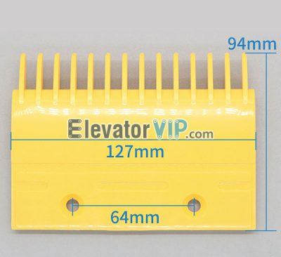 Mitsubishi Escalator Comb Plate, Mitsubishi Escalator Yellow Combplate, YS017B313, YS013B578, J651012B203-02/01