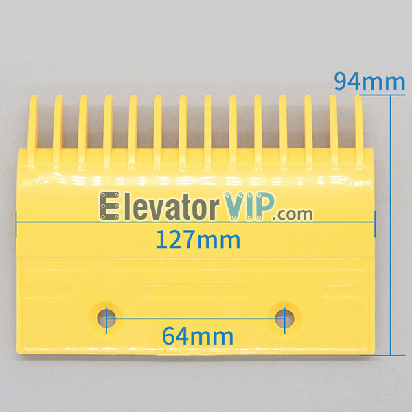 Mitsubishi Escalator Comb Plate, Mitsubishi Escalator Yellow Combplate, YS017B313, YS013B578, J651012B203-02/01