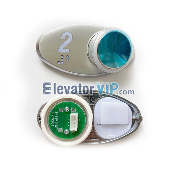 Otis GEN2 Elevator Oval Push Button, Otis GEN2 Push Button Stain Chrome Braille, MAA250AY300, MAA250AY301, MAA250AY302, MAA250AY303, MAA250AY304, MAA250AY305, MAA250AY351, MAA250AY352, MAA250AY372, MAA250AY383, MAA250AY384, MAA250AY385