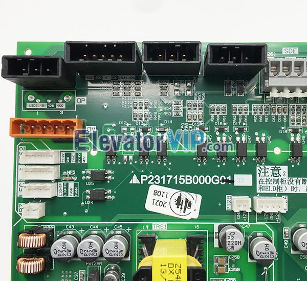 Mitsubishi Elevator Door Motor Control PCB, Mitsubishi LEHY-3 Elevator Door Drive Board, P231715B000G02, P231715B000G01, P231715B000G12, P231715B000G13, P231715B000G23, P231715B000G33, P231715B000G43, P231715B000G53, P231715B000G99