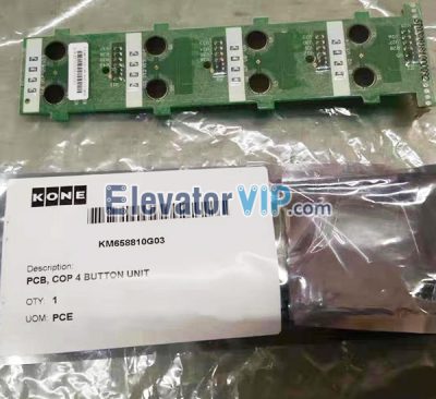 KONE Elevator Delta Push Button Board, KONE Elevator COP 4 Button Unit, KM658810G03, KM658813H02