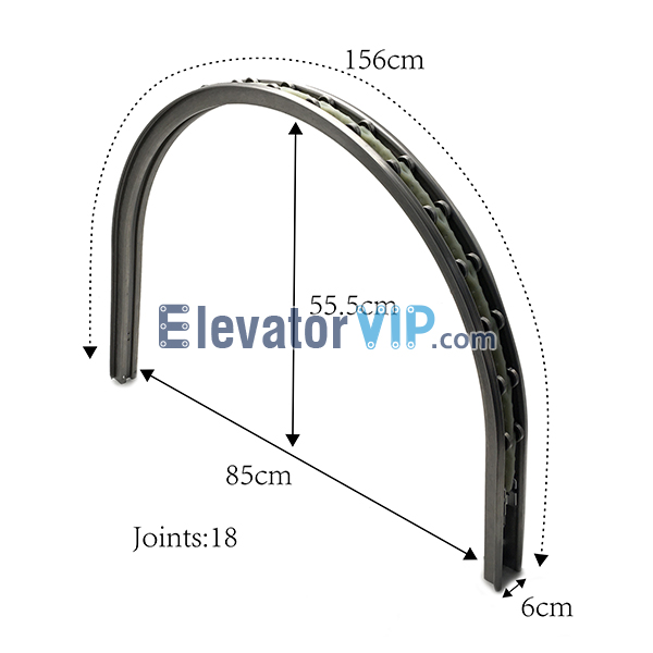 Schindler Escalator Handrail Curve Guide Rail, Walkalator Aluminum Alloy Guide Rail Curve